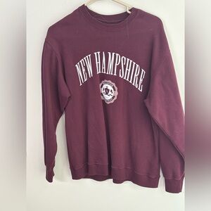 Hollister Men's Maroon Crewneck Sweater